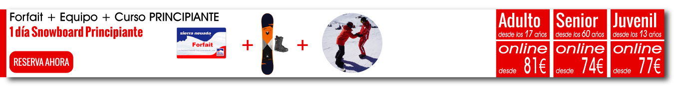 Sierranevada Forfait Equipo Curso Snowboard Principiante 1dia Sierranevada Forfait Equipo Curso Snowboard Principiante 1dia